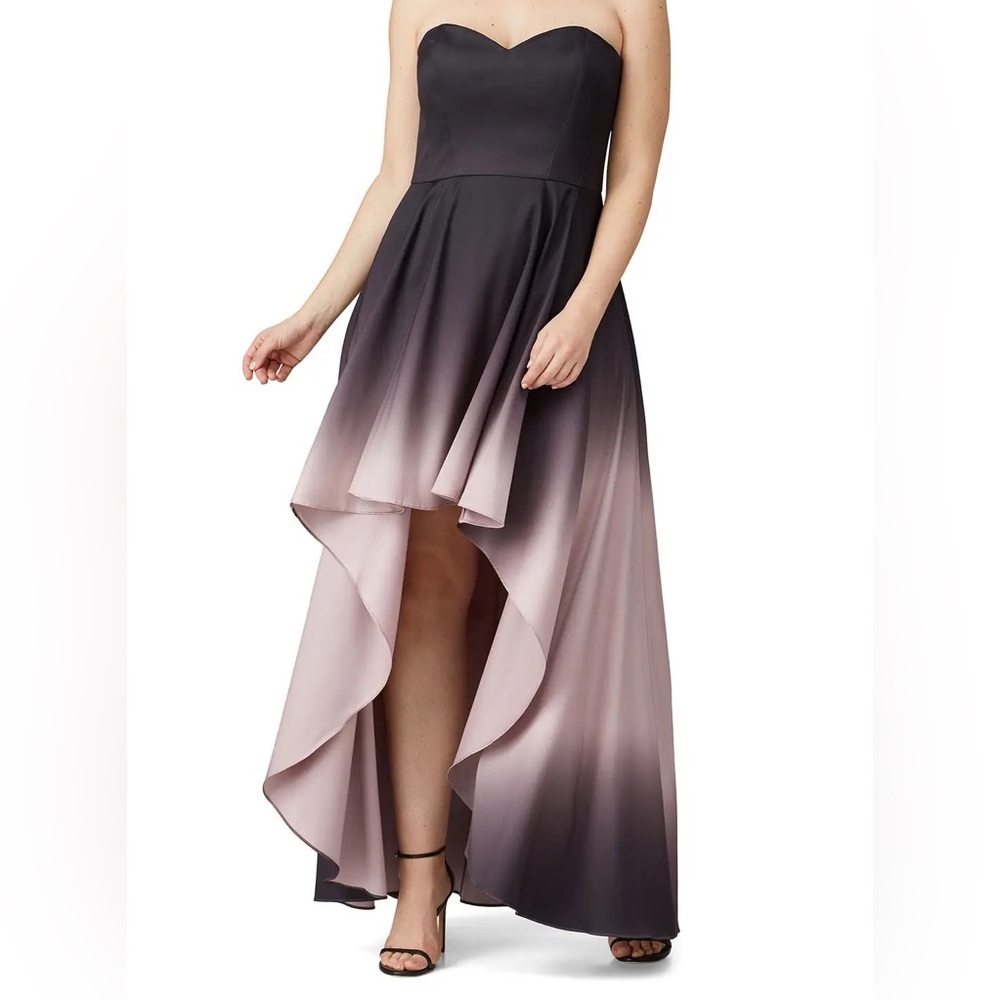 Badgley Mischka high low ombré dress
